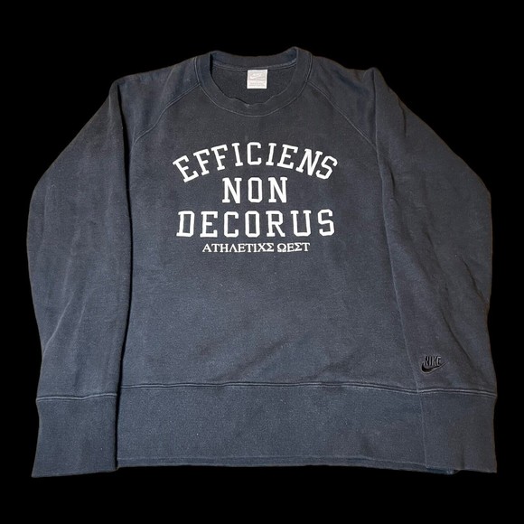 Nike Other - Vintage Nike Sportswear EFFICIENS NON DECORUS Sweatshirt Black Men’s Size Large